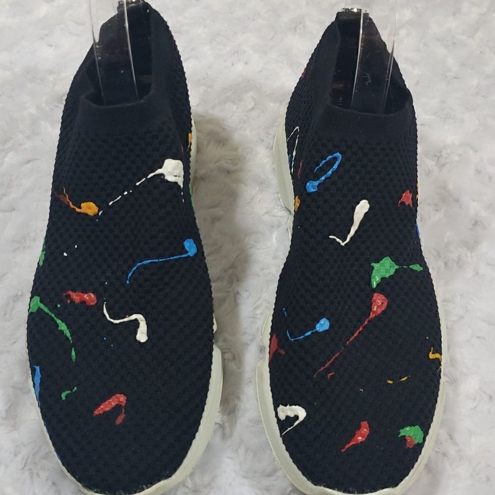 The Wishbone Collection size 10 slip on sneakers Pop of Paint Splash
